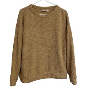 Wonderly Studio Teddy Bear Tan Sweater Size Large